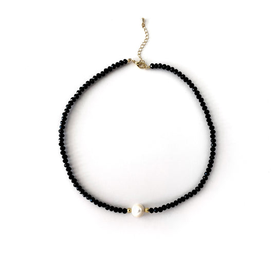 Choker cristales perla