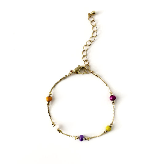 Pulsera chaquira rainbow