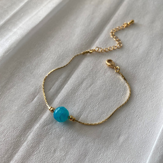 Pulsera ágata azul