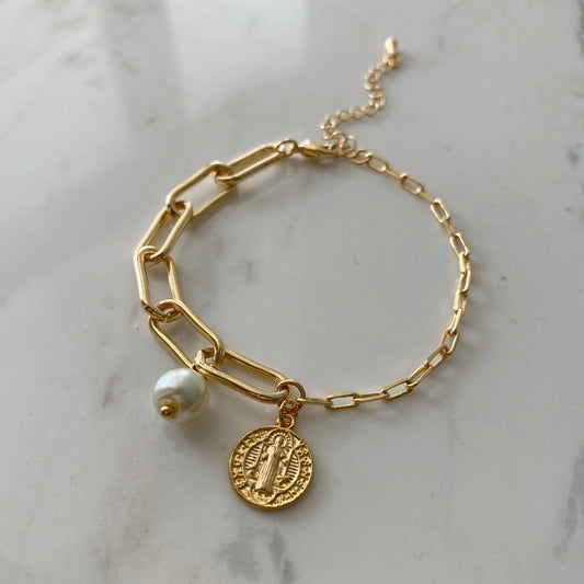 Pulsera medalla San benito